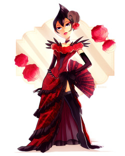 rotodisk:Somone suggested Ashi in western gear and I was totally for it! ❤️ &lt;3 o&lt;3