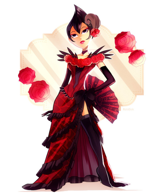 rotodisk:Somone suggested Ashi in western gear and I was totally for it! ❤️ <3 o<3