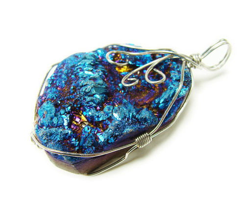 Bornite gemstone wire-wrapped pendants. http://www.giftsjoy.com/peacock-ore.aspx