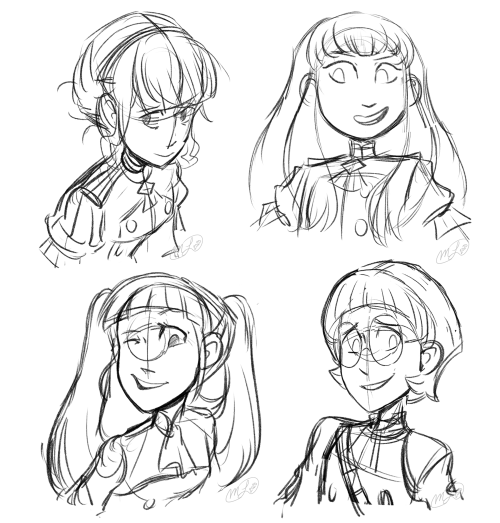 Some Golden Deer student! Or as I’ve been calling these four: the bang gang. Seriously, is are hair 