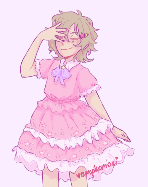 vampkomori:had to draw joshua in the new dress from the sanrio/acnh collab