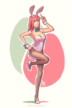 ctchrysler:Annie in a bunny suit  <3