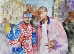 kristoffersonsanpablo:  The Diplomats (No. 4).  2012.  Watercolor on paper.  20 x 24” 