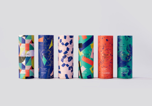 Contemporary and colourful tea packaging by IWANT 