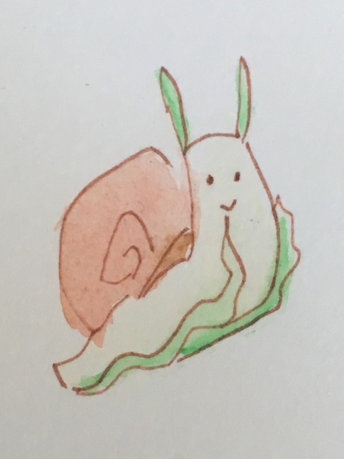 radherring111:snail eating a leaf for @heckyeahkaneda thank you for requesting something so cute!!! 
