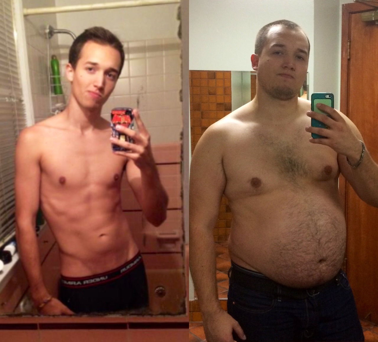 thestonercub:  You guys wanted another before and after so here ya go. Almost 100