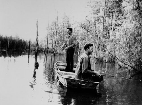 art-by-batesy:  Johnny fishing with pal Johnny Horton.IMAGE: MICHAEL OCHS ARCHIVES/GETTY IMAGES