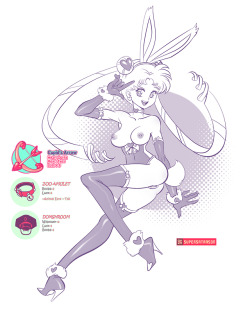 supersatansister:  A cute Usagi SuperSketch, with powerups from halfway between White Day and Easter! 