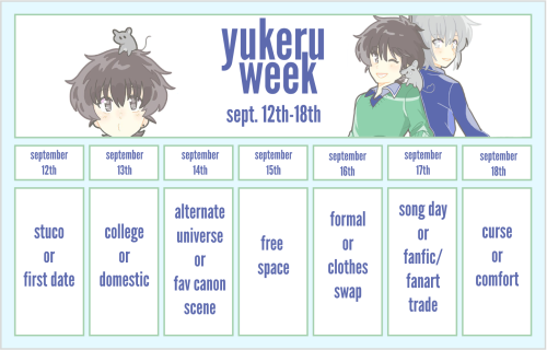 yukisohmasmokesweed:@yunsoh, @vitaminpop, and i organized a yukeru week! check out our carrd for mor