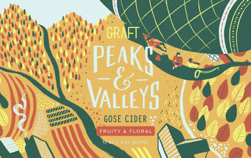 “Peaks & Valleys” can label for Graft Cider