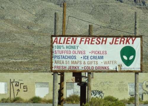 rrrick:The Extraterrestrial Highway, NevadaIsn’t “fresh jerky” an oxymoron? Like, the making of a je