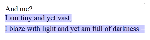 soracities:  Sujata Bhatt, “Self-Portrait as a Soul: Paula Modersohn-Becker to Rainer Maria Rilke”, Poppies in Translation[Text ID: “And me?I am tiny and yet vast,I blaze with light and yet am full of darkness–”]