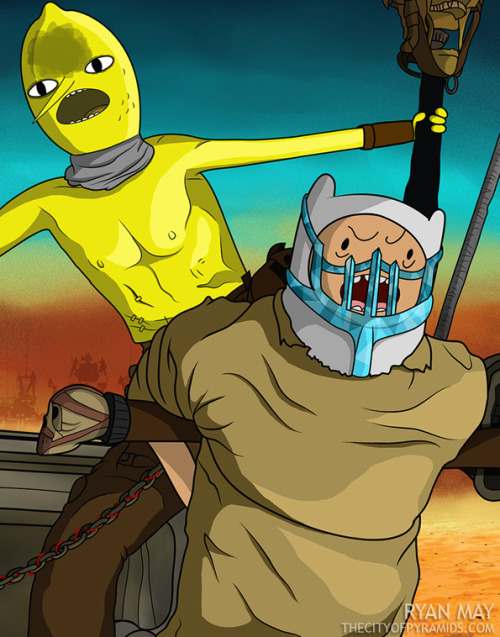 captaincolacube:  Adventure Time x Mad Max: Fury Road by Ryan May 