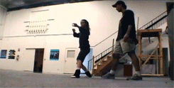 tikken:  roxannameta:  brightcopperpenny:  hexington:  leupagus:  kellymagovern:  Summer Glau practicing fight choreography for the movie, Serenity (2005). Her kicks are amazing for not having any martial arts experience. She only did ballet. It makes