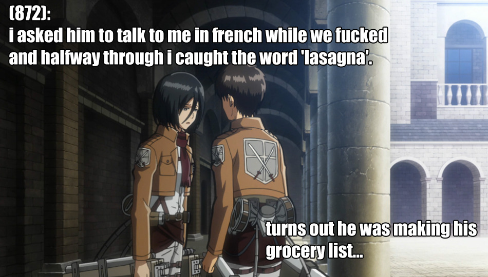 textsfromrivamika:  And then he shouted “Ravioli!” upon climax. …so about them
