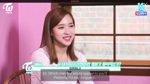 twiceoneinamillion:A surprising response from Myoui: She chose Jeongyeon over all the ships that w