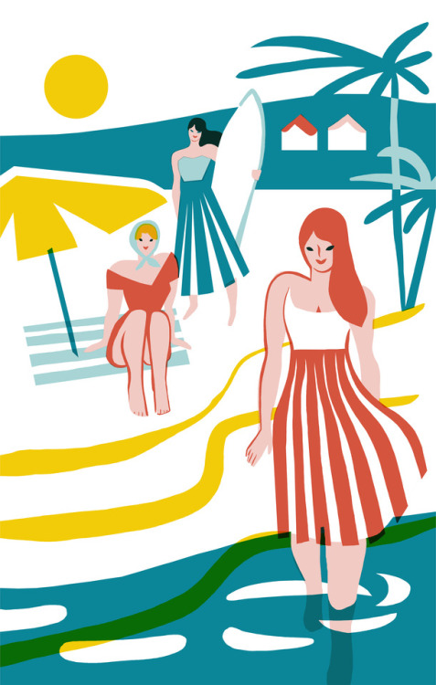 virginie-morgand: Illustration for Make My Lemonade - Lemon Bay Summer collection 2017