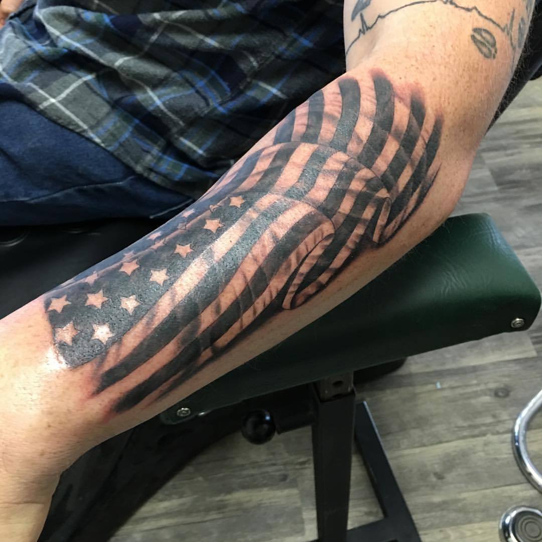 Tattoo uploaded by Kyle DeVries  Thin blue line Eagle tattoo done in 5  hours  Tattoodo