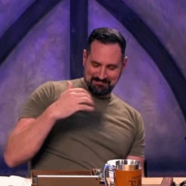 yashas-strong-arms: travis trying to get snacks and sticking his hand in his mug instead is a mood