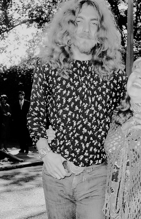 Robert Plant with Sandy Denny after receiving his Melody Maker Award for Best Male Singer in Lo