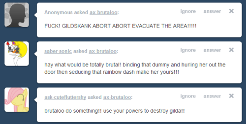 ax-brutaloo:  Such a violent audience. I wonder why that might be…? ;3  Aww, what I do? I only implied a full grown sexy griffon sleeping with a Rad metal minor…Oh My D: Welp time to change my avatar.