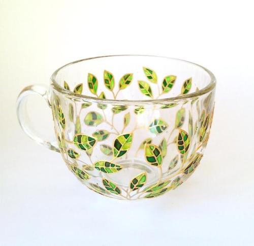 thesecretfairygarden: littlealienproducts: Glass Leaves & Flowers Mugs by ArtMasha Since we sho