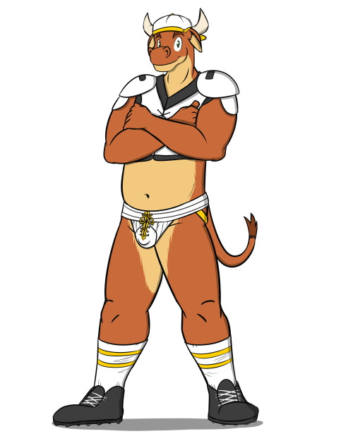 Tyson in some football gear, cause I needed porn pictures