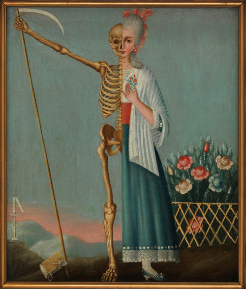 Life and death, oil painting by unknown artist, possibly from the end of the 18th centuryWellcome Co