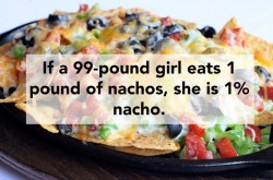 I&rsquo;d have to eat about 6 pounds of nachos to be 1% nacho..