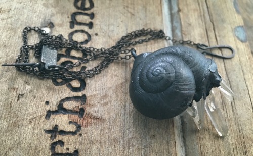 More Crystal Snails going into the shop on Sunday! Earthandbone.com