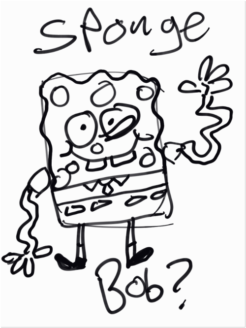 kr0x requested SpongeBob drawn from memory&hellip;.so&hellip;.. here ya go!