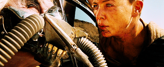 zombeesknees:  fuckyeahisawthat:  Mad Max: Fury Road Furiosa + Rage   Murder faces