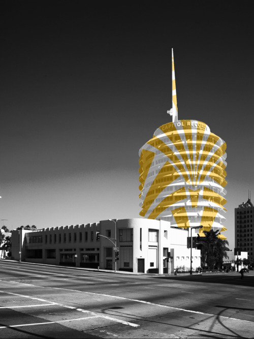 maisondecolle: chrysler building, frost bank tower, capitol records building.