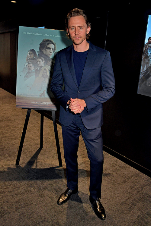 hiddleston-gallery: TOM HIDDLESTONATTENDS A SPECIAL SCREENING OF “DUNE” ON OCTOBER 17, 2021 IN LONDO