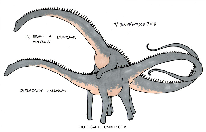my art blog — Dinovember2018 19. Draw a dinosaur mating...