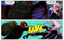 black cat: hey spiderwade:*punches her in