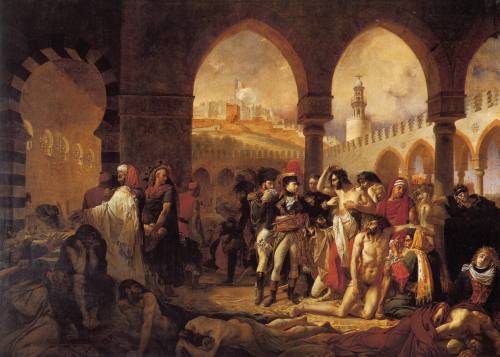  Napoleon visiting the plague victims in Jaffa during the Egypt campaign (11 march 1799).So what rea