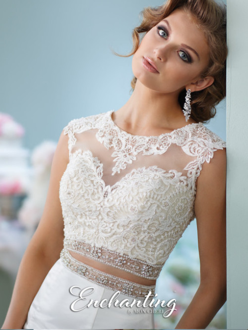 Wedding dress in two pieces fromMon Cheri 