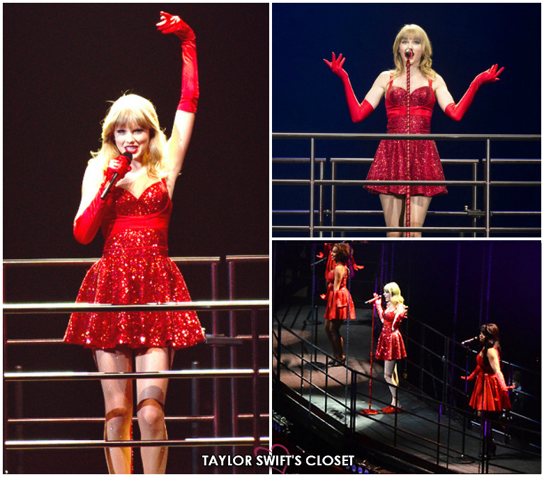 taylor swift in red dress