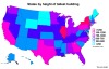 US states by height of tallest building in feet.