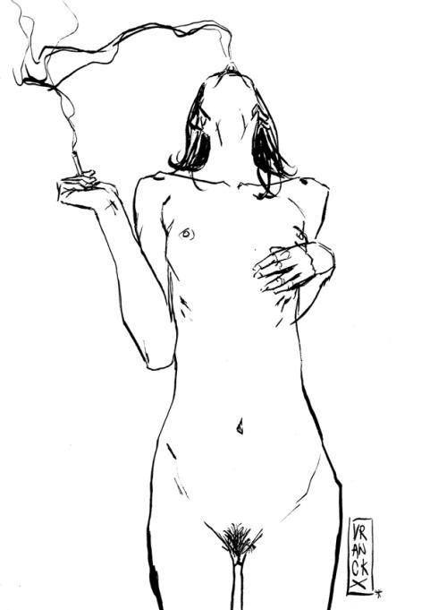 Vranckx aka Gilles Vranckx (Belgium) - Sigaret Woman, 2010  Drawings