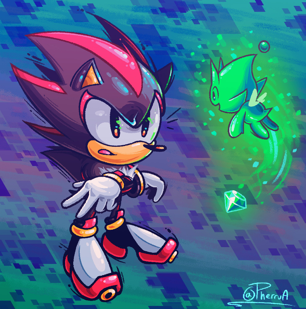sonic chao Photo: sonic and shadow with chaos