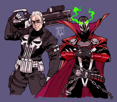 soldier 76 as punisher and reaper as spawn HAPPY HALLOWEEN YOU SONS OF BITCHES