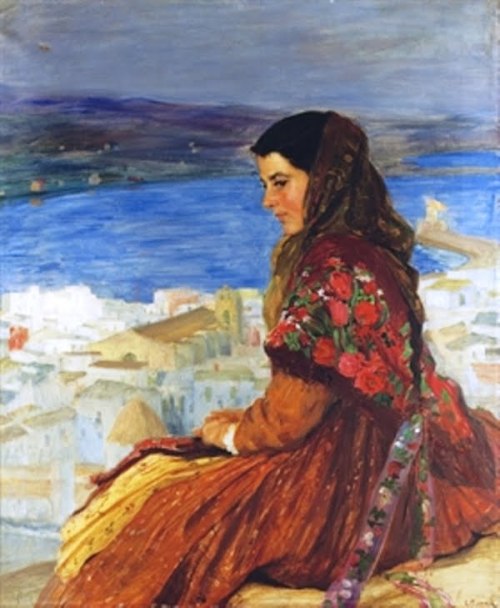Girl from the Archipelago -  Laureano Barreau BuñolSpanish 1864-1947