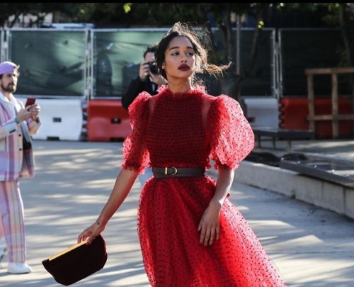 Laura Harrier in Khaite at the 2019 CFDA Fashion Awards