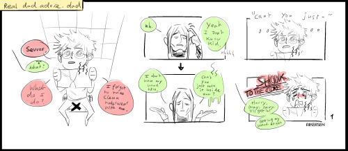 aikersen:Sketchy severitus doodle comics made during classSecond comic for @bostarsky and @potion-da