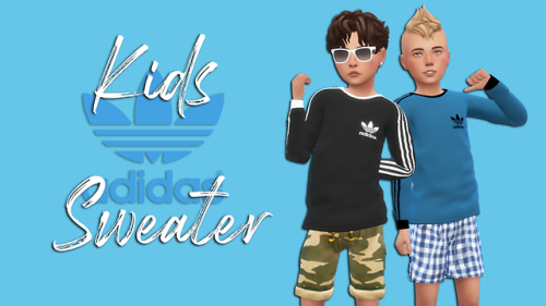 hollowsprings: I’m back from Hiatus!Kids Adidas Sweater 15 Swatches BGC UnisexMesh by @simiracle