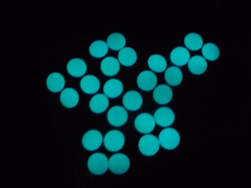 All blue  moonglow Micro dot sets  . Hook velcro backed glow dots to put behind your Glint