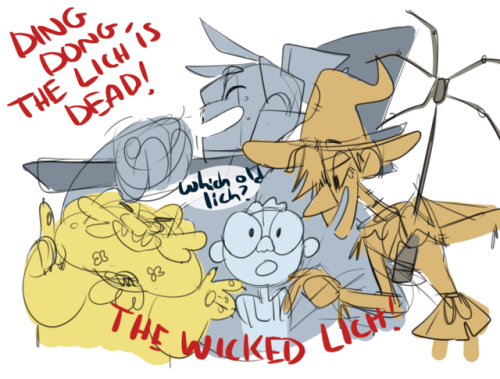 lord-bilingual:(click for better quality)here’s a goofy wizard of oz/adventure zone mashup??? im not