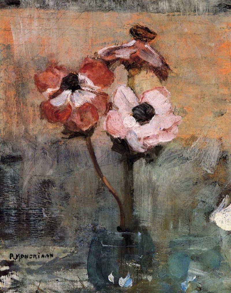 Piet Mondrian (Pieter Cornelis Mondriaan)
(Dutch, 1872-1944)
Anemones in a Vase, 1906
Oil on canvas
Private Collection